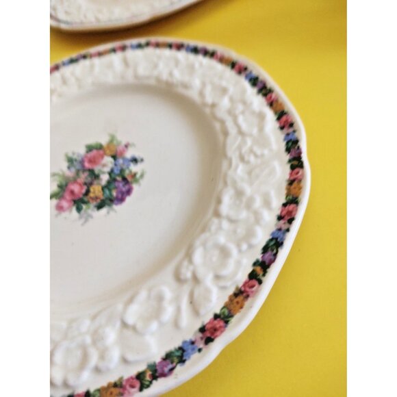 Antique Crown Ducal Butter plates 6 1/8" Gainsborough pattern 1920's (set of 5) - Picture 11 of 12